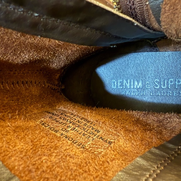 brand new unworn Ralph Lauren Denim & Supply Sedona  lace up boots size 8 w zip - Picture 1 of 8
